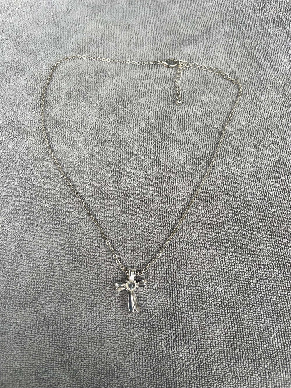 Classic Silver Cross Pendant Necklace - Silver
